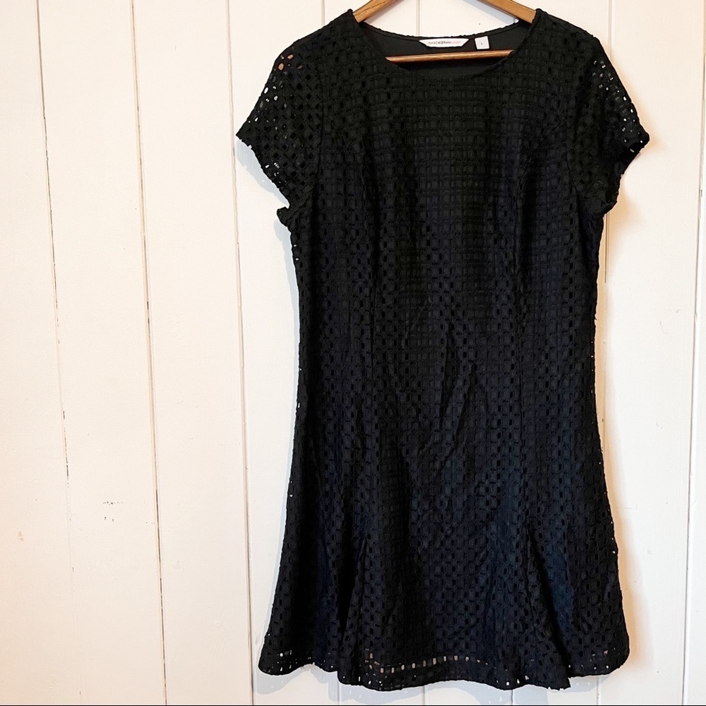 Isaac Mizrahi Live! Lined Black Mesh Dress. Size Large.